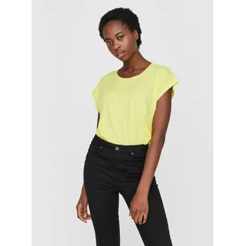 Dámské kalhoty Noisy May dámské tričko Mathilde volný střih žluté Velikost: S