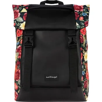 Městský batoh Milinal Městský batoh s klopou Shuttle Roll Mini ornament flowers 14l