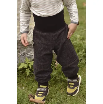 Kojenecké oblečení černé riflovinové rostoucí kalhoty