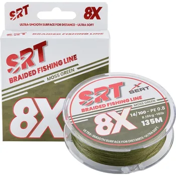 Sert splétaná šnůra 4X SRT Moss Green 135M|0,20mm/11,36kg