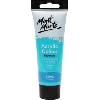 Vodová barva MontMarte Mont Marte akrylová barva,75ml, tyrkys(Turquoise), tuba