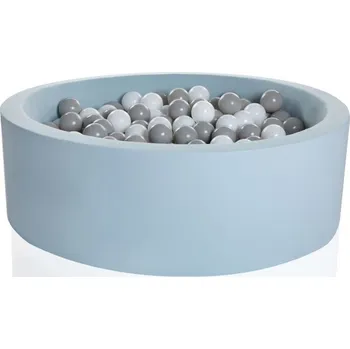 Hračka pro nejmenší KIDKII bazének s balónky Bavlna 90x30cm sv.modrá, 150ks