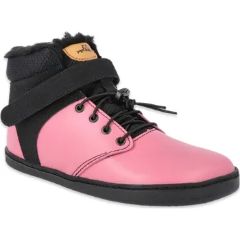 Chlapecká obuv Zimní kotníkové barefoot boty Pegres BF40 růžové Velikost: EU 25