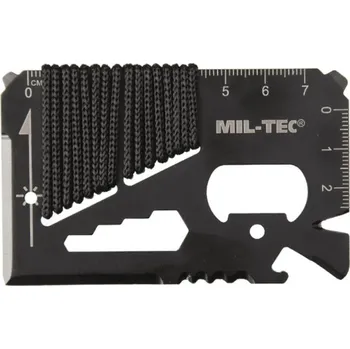 Vybavení pro přežití Karta nástroje pro přežití s pouzdrem a Mil-Tec Paracord 15408102