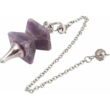 Ametyst mosazné kyvadlo 4,5 cm