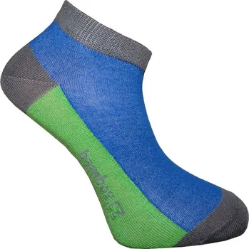 Pánské ponožky SNEAKER FUN nízké bambusové ponožky BAMBOX 39-42 modrá / zelená