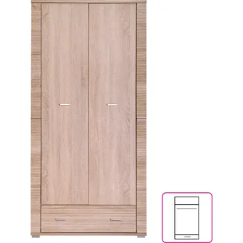 Šatní skříň Skříň typ 3, dub sonoma, GRAND