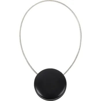 Dekorační ozdobná spona na závěsy s magnetem CASCA, černá, Ø 3,5 cm Mybesthome