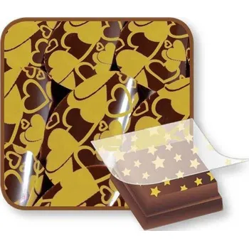 Potravinová fólie Bombasei transfer fólie Srdíčka 36,5 x 25 cm