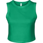 Bella+Canvas Pružné crop top tílko s hlubokými průramky Barva: Zelená, Velikost: M BL1013