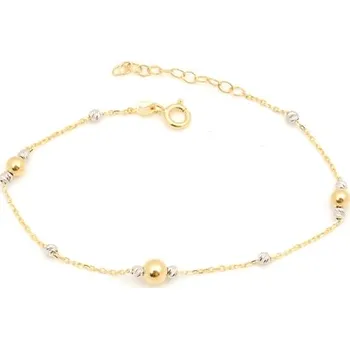 Náramek Dámský zlatý náramek ZLNA1383F 17-19 cm + dárek zdarma