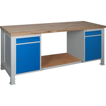 Dílenský stůl Dílenský stůl MASTER 200 cm, kontejnery 2M2