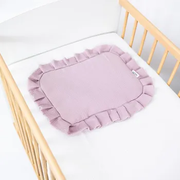 Kojenecká souprava Tulimese Mušelínová souprava s volánem růžová VARIANTA PROVEDENÍ: SAMOSTATNÝ POLŠTÁŘEK