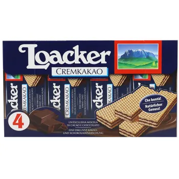Loacker Sušenky klasické kakaové (Classic Creamkakao 4x45g) 180g