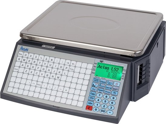 Obchodní etiketovací váha ACLAS LS2N615, 6;15kg/2;5g, 345mmx264mm, síťová konektivita (Váha s tiskem etiket do 15kg, ověřená - cejchovaná)