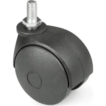 Nábytkové kování Interex Nábytkové kolečko černé se šroubem WORK - bez brzdy / 50 mm 50 mm