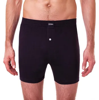 Boxerky Boxerky jednobarevné COTTON BOXER BU858765 - černá - L
