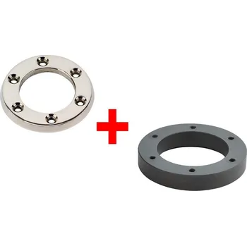 Nerezová příruba + plastový kroužek pro minitrysku do fólie