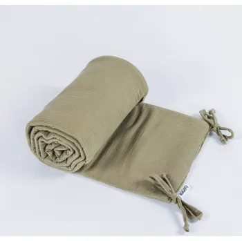 Příslušenství pro dětskou postel a kolébku Tulimese Mantinel do postýlky olivový mušelínový UMÍSTĚNÍ MANTINELU: MANTINEL ZAKRÝVAJÍCÍ PROSTOR KOLEM HLAVIČKY MIMINKA, VOLBA ROZMĚRU POSTÝLKY: MANTINEL PRO ATYPICKOU POSTÝLKU