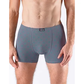 Pánské oblečení GINA pánské boxerky s kratší nohavičkou, kratší nohavička, šité, s potiskem 73127P šedá šalvěj 46/48