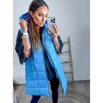 Dámská vesta Teplá dámská vesta v modré barvě, VELIKOST UNI ( S, M , L )