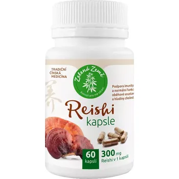 Přírodní produkt Zelená Země Reishi kapsle 300 mg 60 cps.