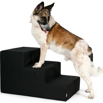 Schody a rampa pro psa Iridog Schody pro psy STEPPIE no.4 černé v42 x š45 x d70 cm