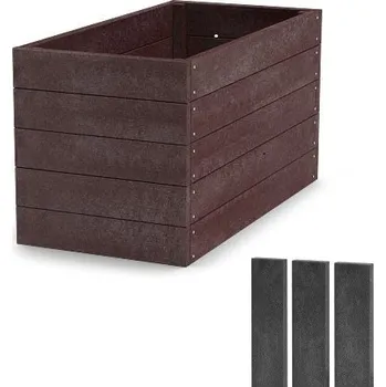 Vyvýšený záhon TRANSFORM TRAPLAST Vyvýšený záhon jednokomorový vč. šroubení, černý 150/81/66 - 5 pater