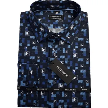 Pánská košile Pánská košile s dlouhým rukávem - střih REGULAR - vzor F727 - 42