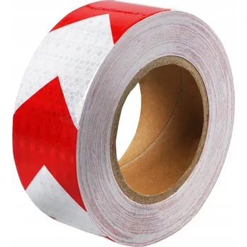 Obrysová výstražná reflexná páska červeno biela 25M | jaks