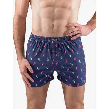 Trenýrky GINA pánské trenky volné, šité, s potiskem 75199P lékořice šípková 46/48