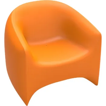 VONDOM Matně oranžové plastové zahradní lounge křeslo BLOW