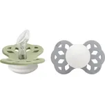 BIBS Infinity Anatomické silikonové dudlíky 2ks - velikost 1 - Sage Nighttime / Cloud Nighttime