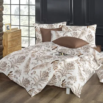 Povlečení 4Home Bavlněné povlečení Twig, 140 x 200 cm, 70 x 90 cm, hnědá