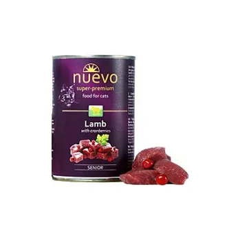 Krmivo pro kočku Nuevo Cat konzerva Senior Lamb & Cranberries 400 g - KM