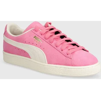 Dámské tenisky Semišové tenisky Puma Suede Neon růžová barva, 396507, 36, 43X