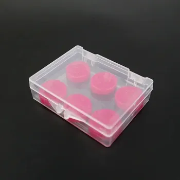 Silikonové zátky do uší proti hluku s ochranou sluchu - 6 ks vínově červené 1 krabička