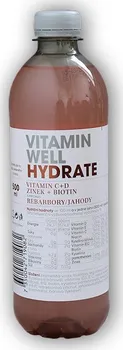 Iontový nápoj Vitamin Well Hydrate 500 ml rebarbora/jahoda