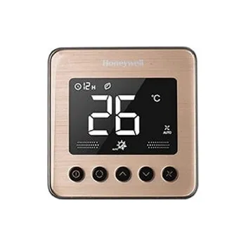 Digitální termostat Honeywell TF428KN-RSS_U zlatý broušený, pro fancoil
