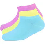 Dětské kotníčkové ponožky z bavlny tyrkysová výhodné balení 3 páry KNALL SAFA Velikost: 31-35