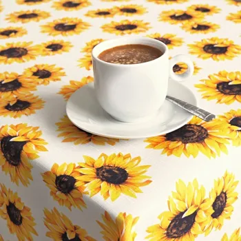 ubrus Teflonový ubrus tisk Slunečnice Kruh 140