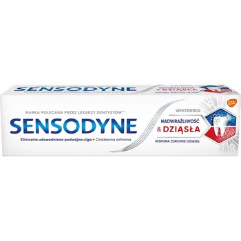 zubní pasta Sensodyne, Nadwrażliwość & Dziąsła Whitening pasta do zębów z fluorkiem 75ml