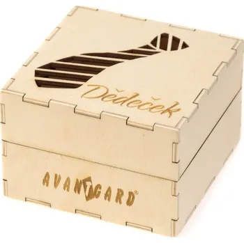 Dárková krabička Avantgard Dřevěná dárková krabička na kravatu "Dědeček"