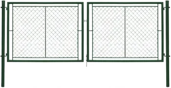 brána PILECKÝ Ideal II Brána dvoukřídlá zahradní 360,5 x 120 cm zelená