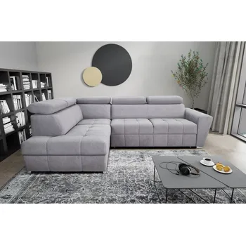 Sedací souprava Rozkládací rohová sedačka KLAUDIE světle šedá