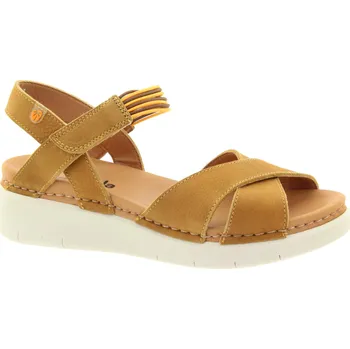 Dámské sandále JUNGLA Dámské kožené žluté sandály 8183-ALBERO-255 Velikost 38