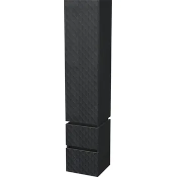 Nábytek Storm 3D - vysoká skříňka pravá 170x35 cm, 1 dvířka, 2 zásuvky, závěsná, černá STORM 3D SV 35 1D2Z P U129