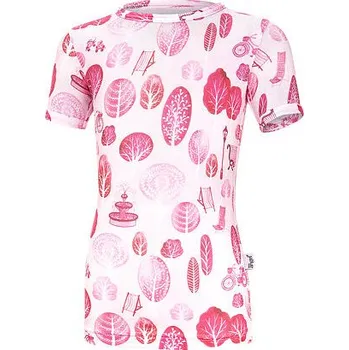 Dětské UV tričko Little Angel Outlast® KR tenké Park - růžové velikost 92