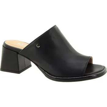 Dámské pantofle KELTON Dámské kožené černé pantofle AH1902-NERO-255 Velikost 36