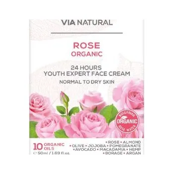 Pleťový krém Omlazující pleťový krém s bio růží Via natural 50ml